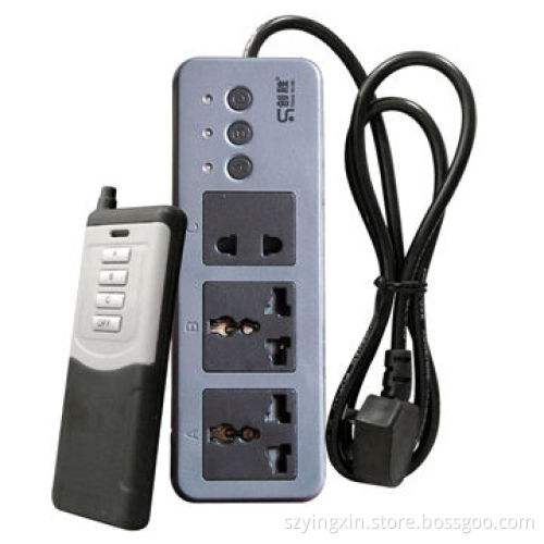 Energy-saving remote control extension socket with three holes